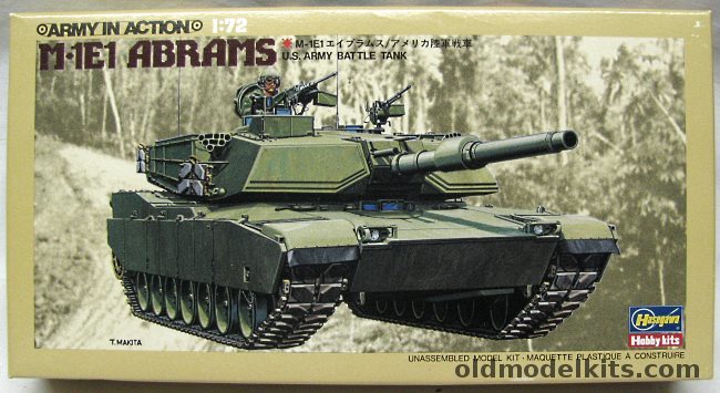 Hasegawa 1/72 M1E1 Abrams Battle Tank, MA3 plastic model kit